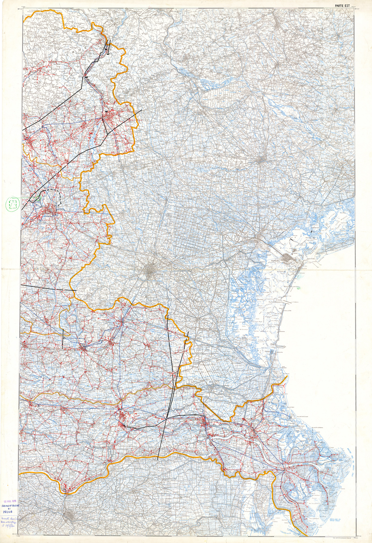 (N:33777) ENTE NAZIONALE PER L'ENERGIA ELETTRICA ENEL PARTE EST (SE008096) Carte e stampe antiche: riproduzione a colori su carta (formato A1)