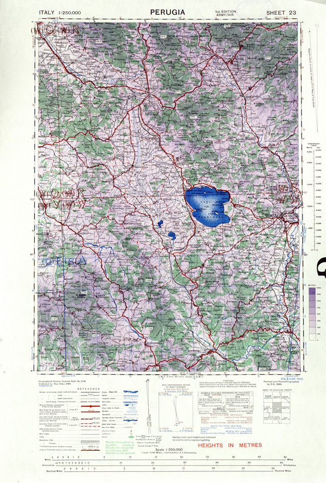 (N:33885) ITALY - SHEET 23 - PERUGIA. (SE008180) Carte e stampe antiche: riproduzione a colori su carta (formato A1)
