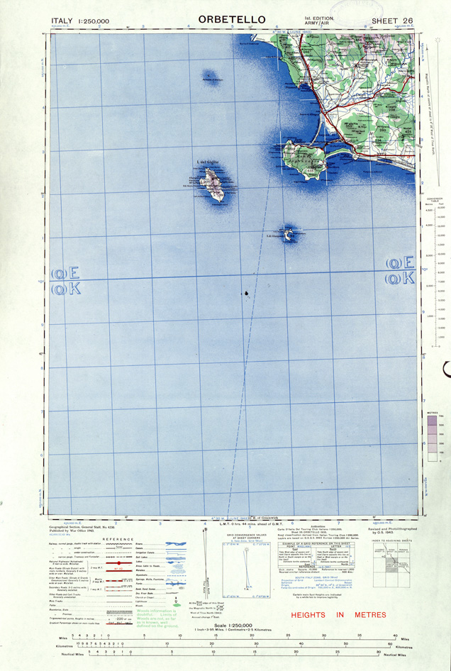 (N:33888) ITALY - SHEET 26 - ORBETELLO. (SE008183) Carte e stampe antiche: riproduzione a colori su carta (formato A1)