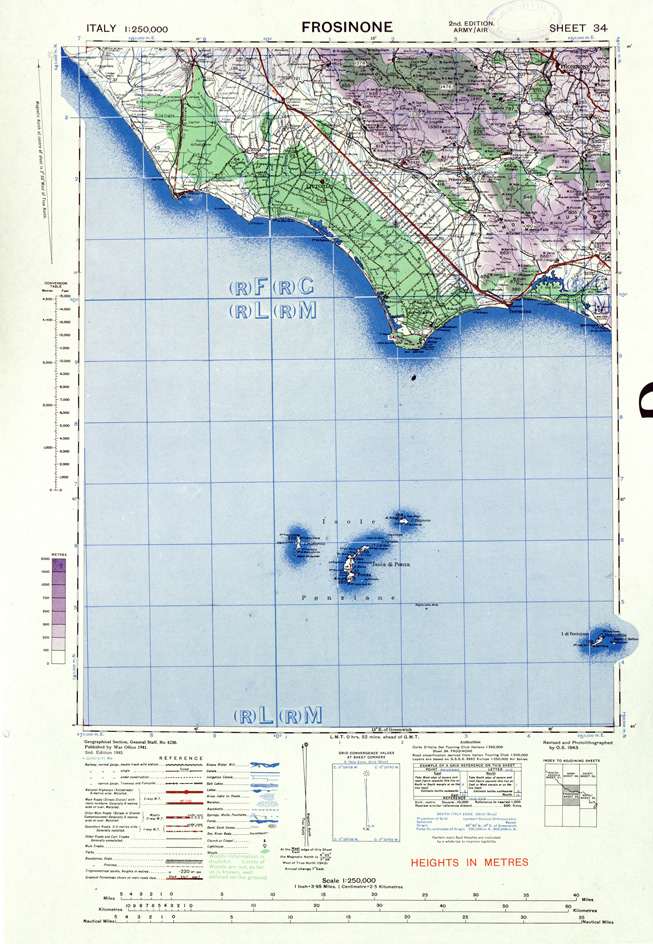 (N:33897) ITALY - SHEET 34 - FROSINONE. (SE008189) Carte e stampe antiche: riproduzione a colori su carta (formato A1)