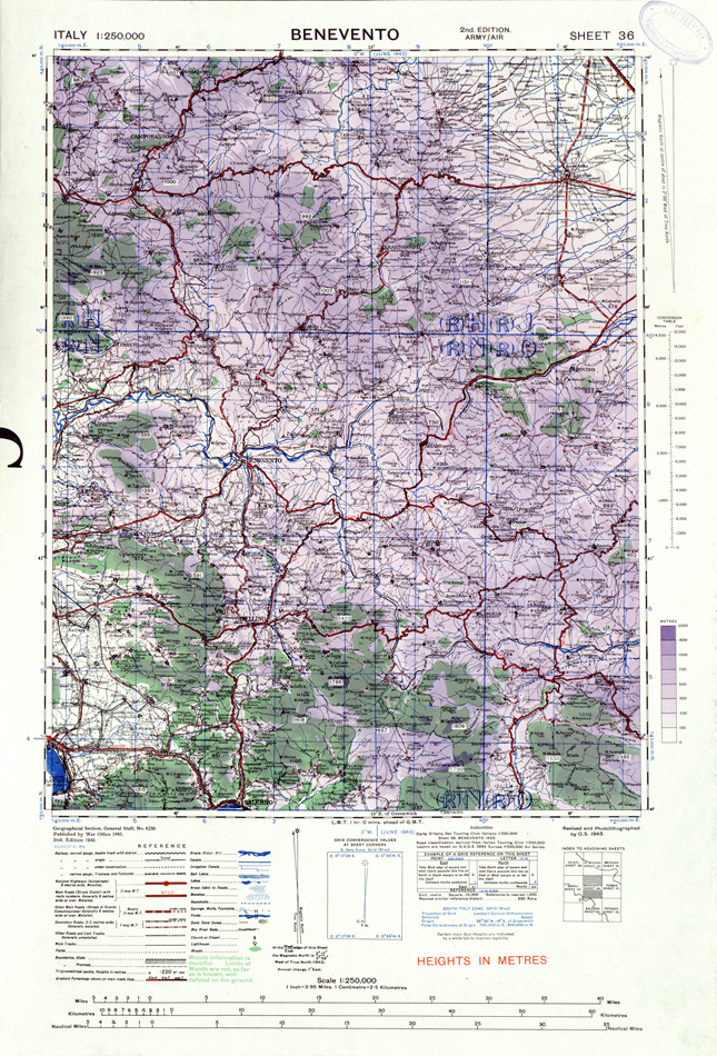 (N:33899) ITALY - SHEET 36 - BENEVENTO. (SE008191) Carte e stampe antiche: riproduzione a colori su carta (formato A1)