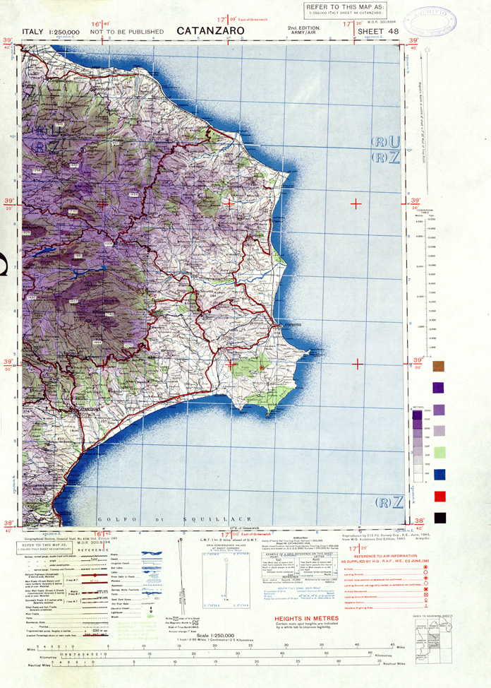 (N:33907) ITALY - SHEET 48 - CATANZARO. (SE008199) Carte e stampe antiche: riproduzione a colori su carta (formato A1)