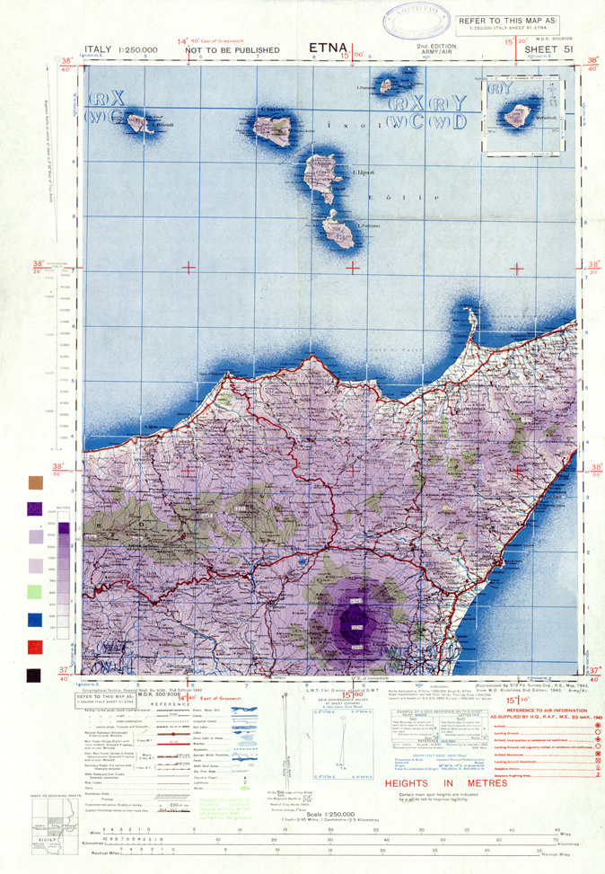 (N:33910) ITALY - SHEET 51 - ETNA. (SE008202) Carte e stampe antiche: riproduzione a colori su carta (formato A1)