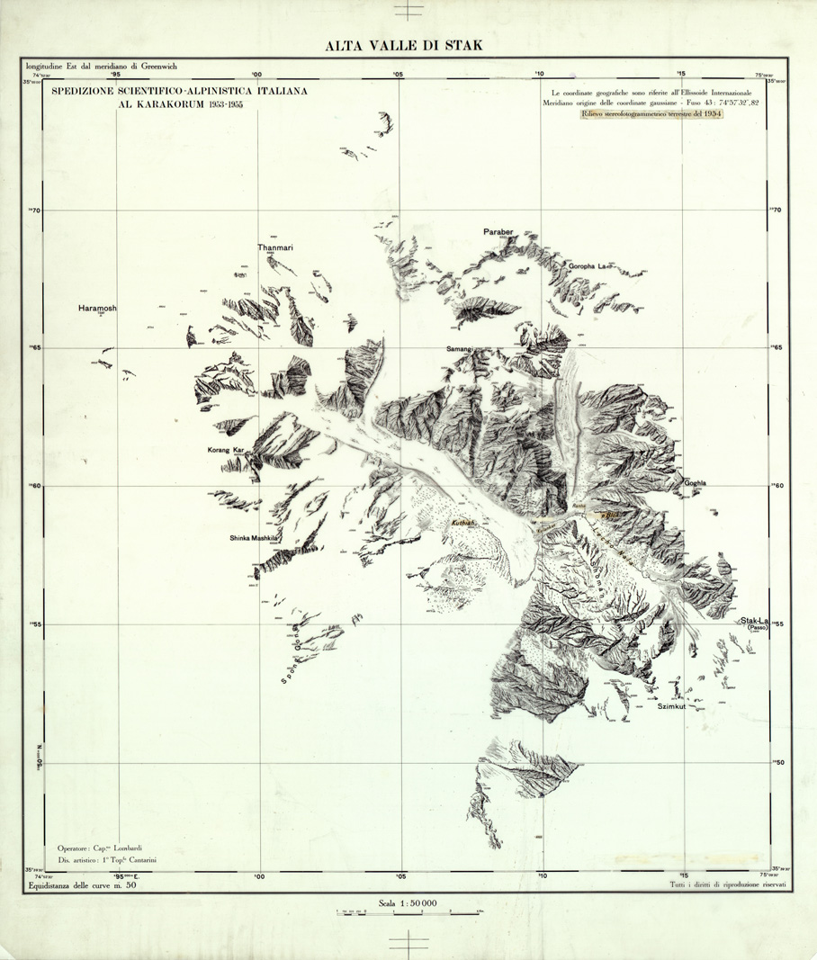 (N:34240) ALTA VALLE DI STAK - ORIGINALI A COLORI SEPARATI - PLANIMETRIA E TOPONOMASTICA (SE008278) Carte e stampe antiche: riproduzione a colori su carta (formato A1)