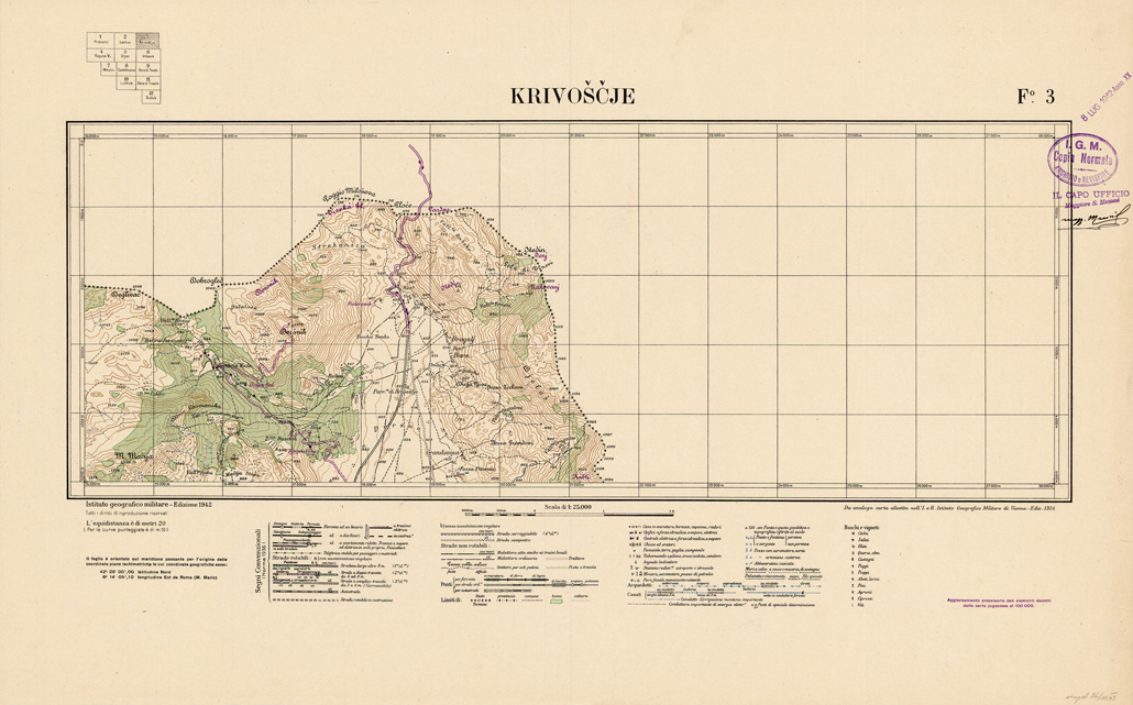(N:35415) CARTA DELLE BOCCHE DI CATTARO - FOGLIO 03 - KRIVOSCJE (SE008290) Carte e stampe antiche: riproduzione a colori su carta (formato A1)