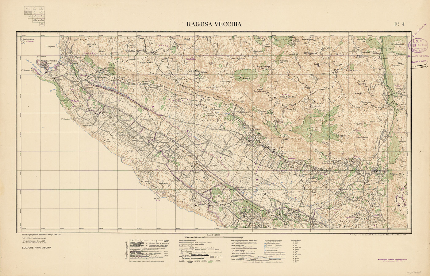 (N:35416) CARTA DELLE BOCCHE DI CATTARO - FOGLIO 04 - RAGUSA VECCHIA (SE008291) Carte e stampe antiche: riproduzione a colori su carta (formato A1)