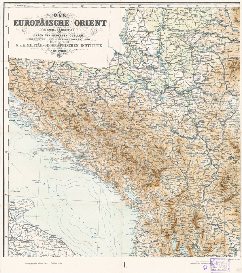 (N:34118) EUROPA ORIENTALE DER EUROPAISCHE ORIENT FOGLIO I 
 (SE008519) Carte e stampe antiche: riproduzione a colori su carta (formato A1)