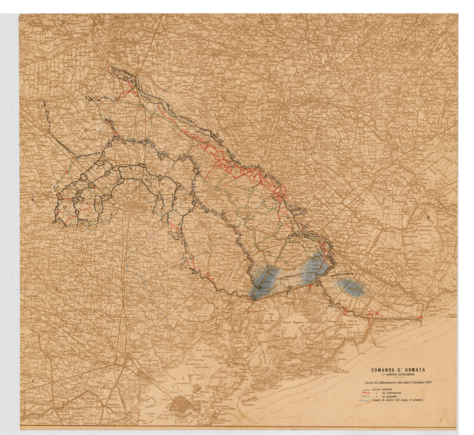 (N:34870) CARTA BASSO PIAVE (SE008584) Carte e stampe antiche: riproduzione a colori su carta (formato A1)