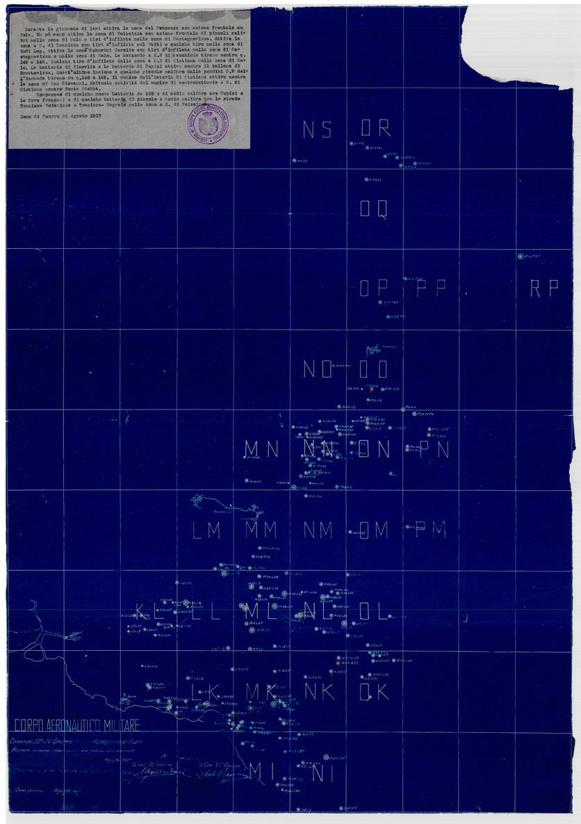 (N:34877) CARTA DEL CORPO AERONAUTICO MILITARE (SE008592) Carte e stampe antiche: riproduzione a colori su carta (formato A1)