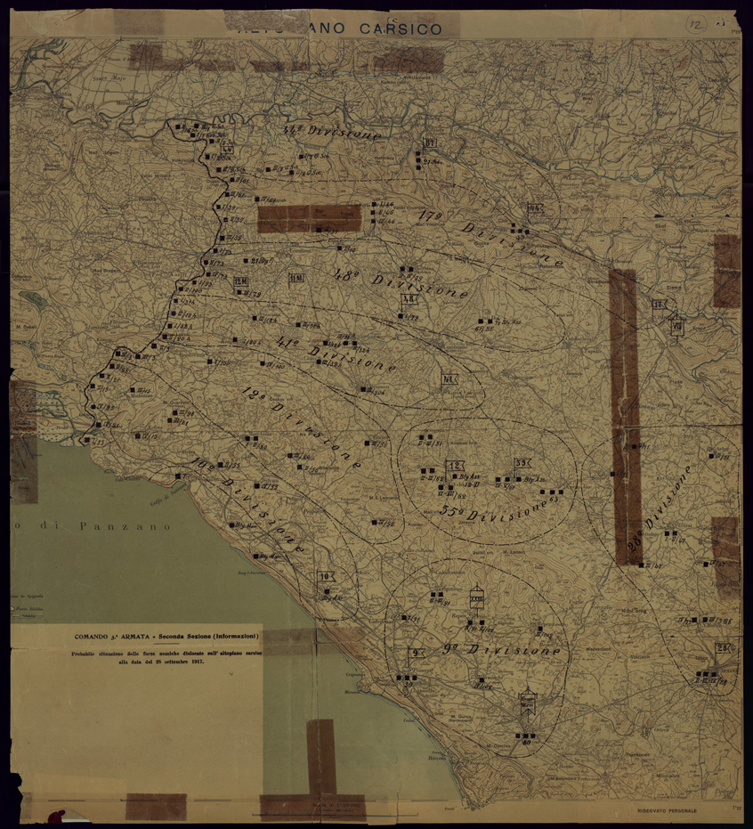 (N:34884) ALTOPIANO CARSICO (SE008600) Carte e stampe antiche: riproduzione a colori su carta (formato A1)