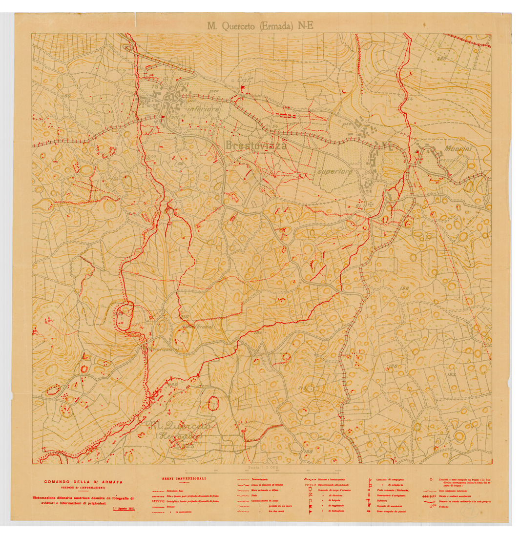 (N:34889) MONTE QUERCETO ERMADA - N.E. (SE008605) Carte e stampe antiche: riproduzione a colori su carta (formato A1)