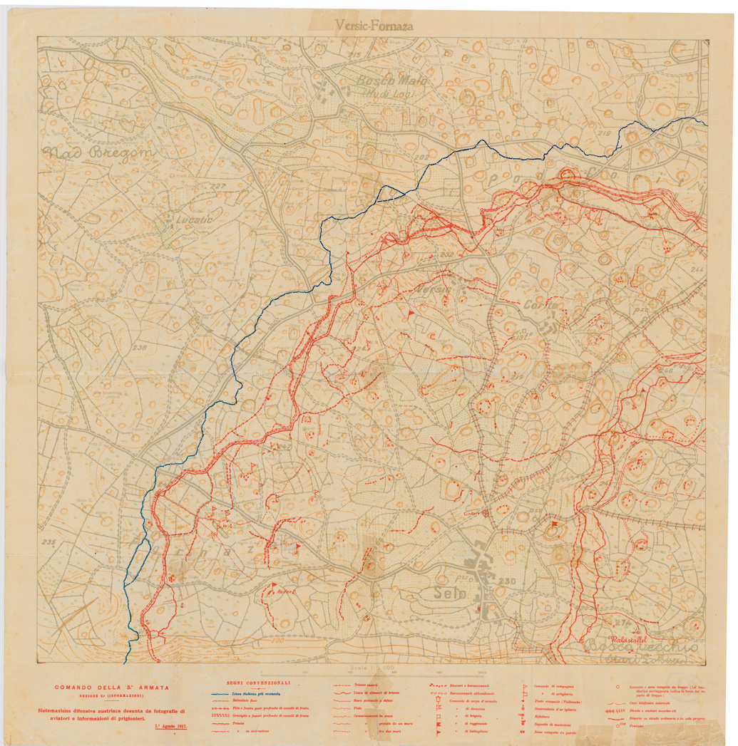 (N:34890) VERSIC FORNAZA (SE008606) Carte e stampe antiche: riproduzione a colori su carta (formato A1)