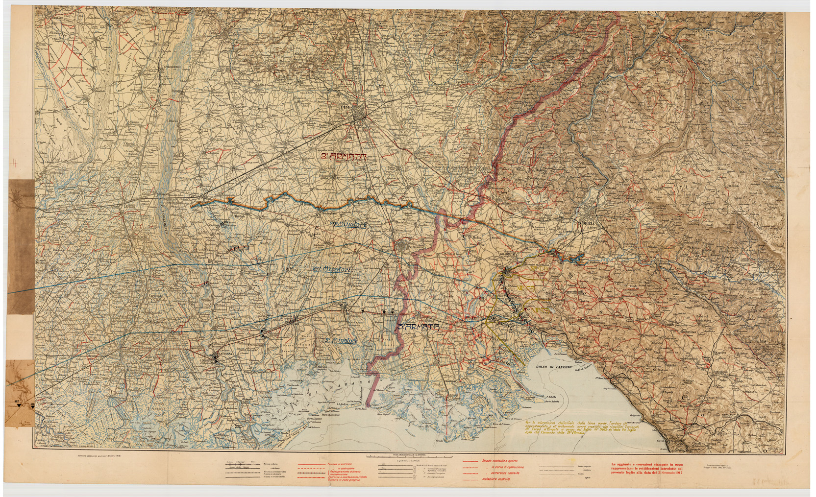 (N:34900) GRADISCA GORIZIA (SE008616) Carte e stampe antiche: riproduzione a colori su carta (formato A1)