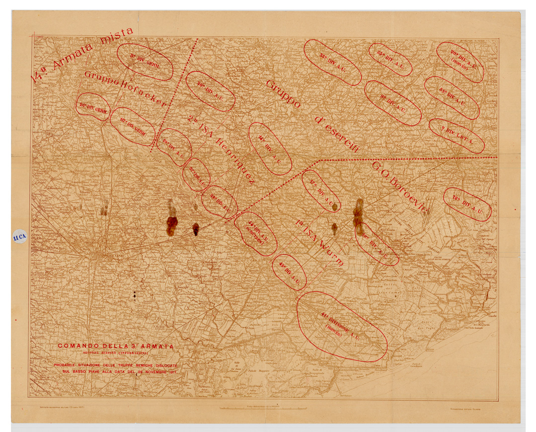 (N:34923) BASSO PIAVE (SE008640) Carte e stampe antiche: riproduzione a colori su carta (formato A1)