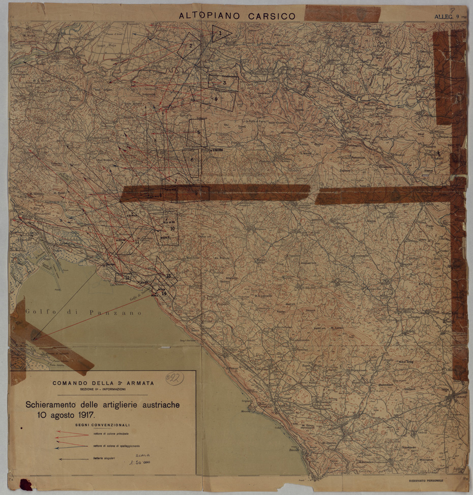 (N:34928) ALTOPIANO CARSICO (SE008645) Carte e stampe antiche: riproduzione a colori su carta (formato A1)