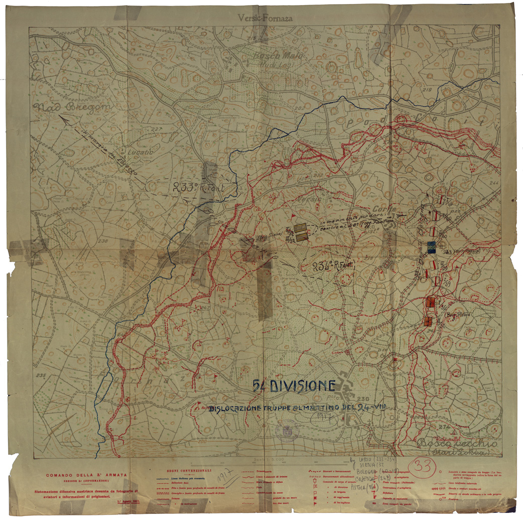 (N:34938) VERSIC FORNAZA (SE008658) Carte e stampe antiche: riproduzione a colori su carta (formato A1)