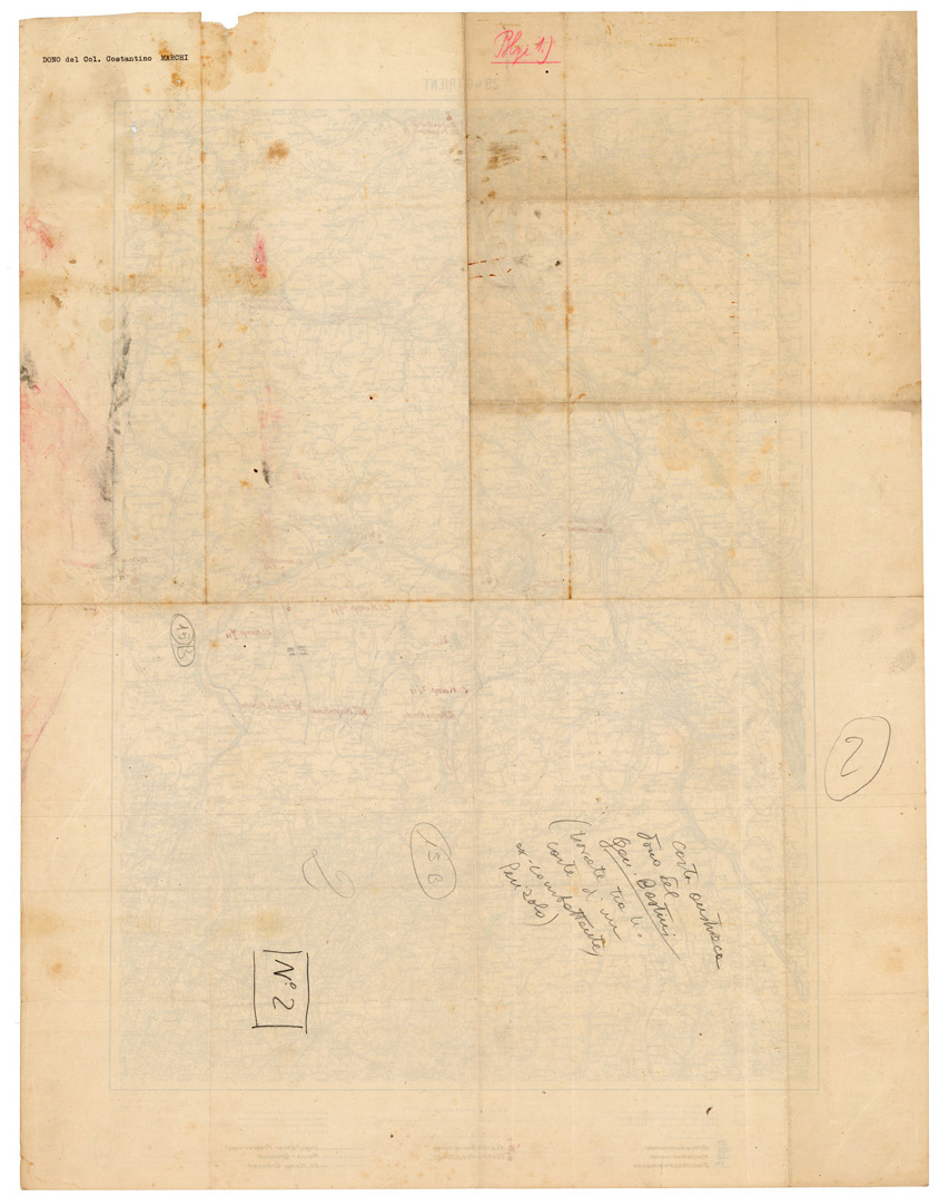 (N:34987) TRIENT (fronte e retro) (SE008679, SE008680) Carte e stampe antiche: riproduzione a colori su carta (formato A1)