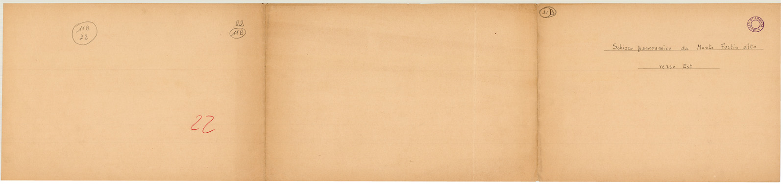 (N:35008) SCHIZZO PANORAMICO DA MONTE FORTIN ALTO (SE008712, SE008713) Carte e stampe antiche: riproduzione a colori su carta (formato A1)