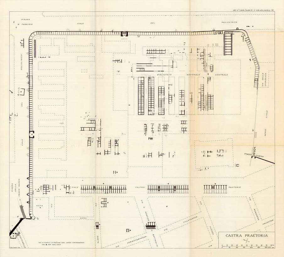 (N:35557) CARTA ARCHEOLOGICA DI ROMA ALLEGATO 1 DELLA TAVOLA III (SE008802) Carte e stampe antiche: riproduzione a colori su carta (formato A1)