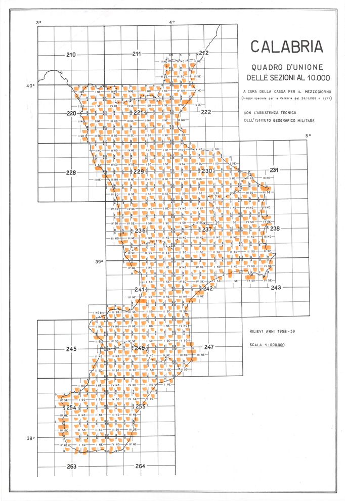 (N:36249) CALABRIA QUADRO D'UNIONE (SE009066) Carte e stampe antiche: riproduzione a colori su carta (formato A1)