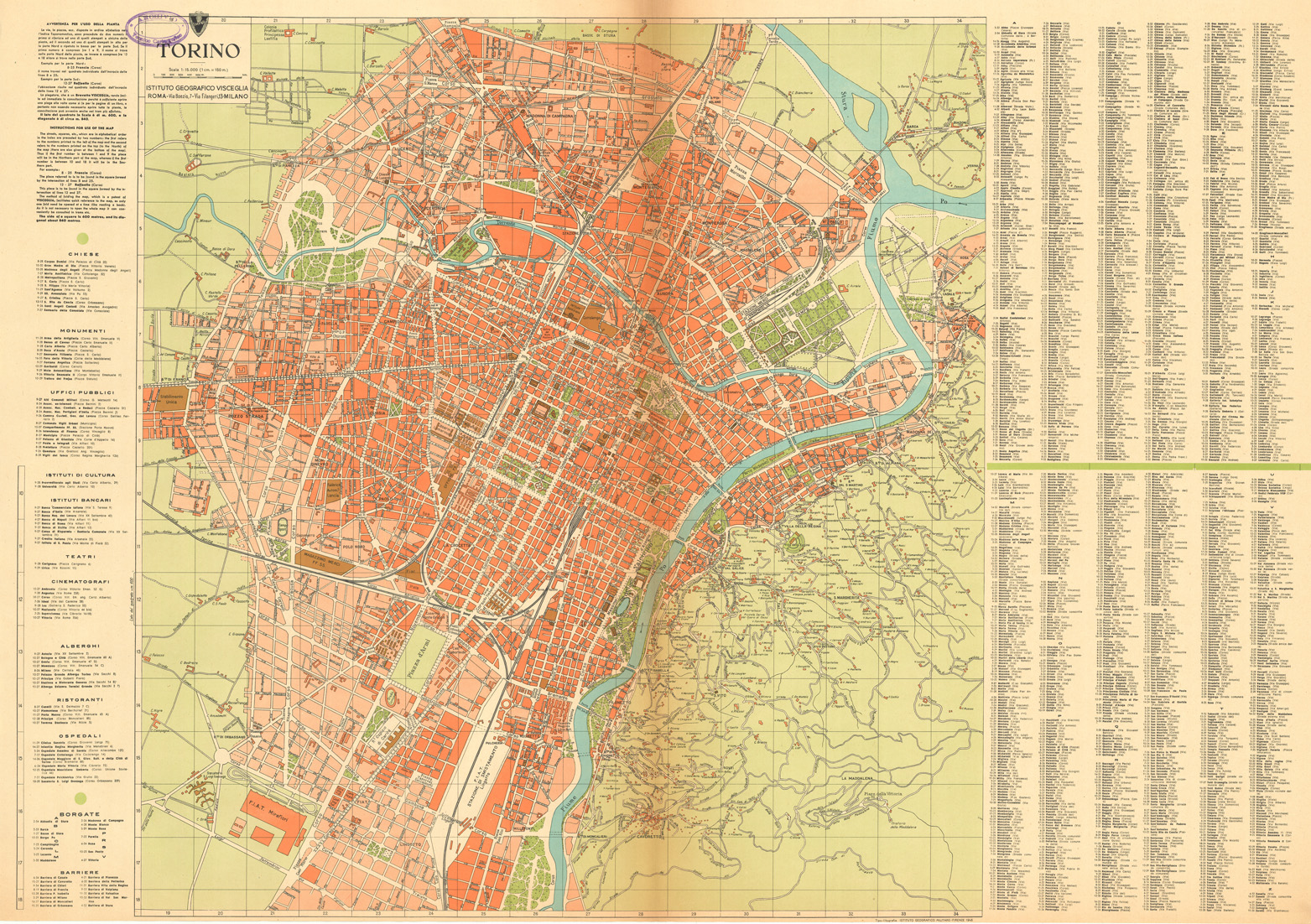 (N:36447) TORINO (SE009537) Carte e stampe antiche: riproduzione a colori su carta (formato A1)