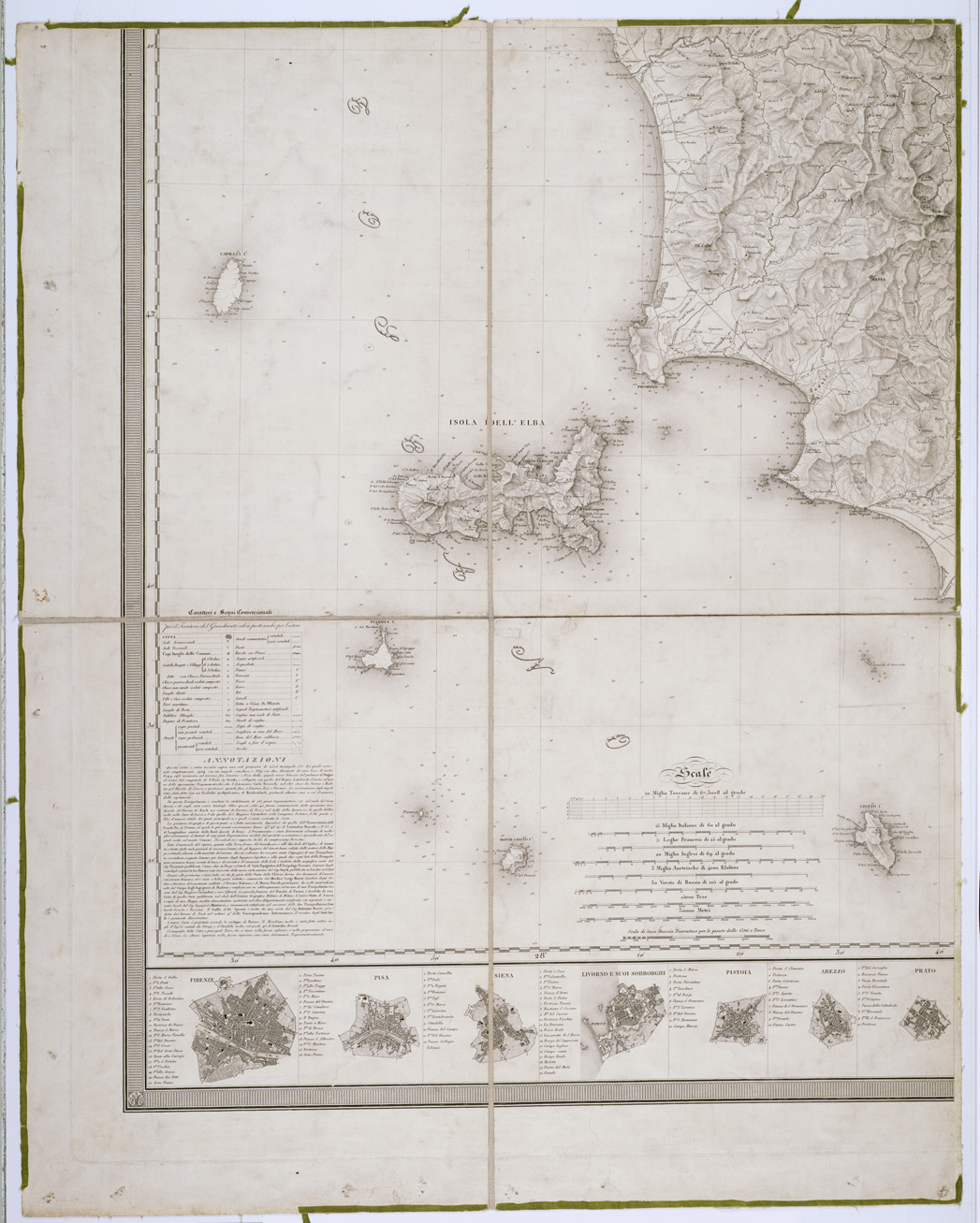 (N:15678) CARTA GEOMETRICA DELLA TOSCANA RICAVATA DAL VERO NELLA PROPORZIONE DI 1:200.000 - Coll. Bianconi n. 215 - Foglio 3 (B0000106) Carte e stampe antiche: riproduzione a colori su carta (formato A1)