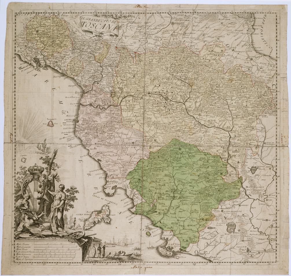 (N:10501) GRANDUCATO DI TOSCANA PRESSO I PAGANI (B0000111) Carte e stampe antiche: riproduzione a colori su carta (formato A1)