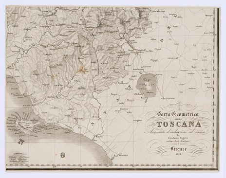 (N:178) CARTA GEOMETRICA DELLA TOSCANA - Pasqui n. 19 - Tavola 6 (B0000140) Carte e stampe antiche: riproduzione a colori su carta (formato A1)