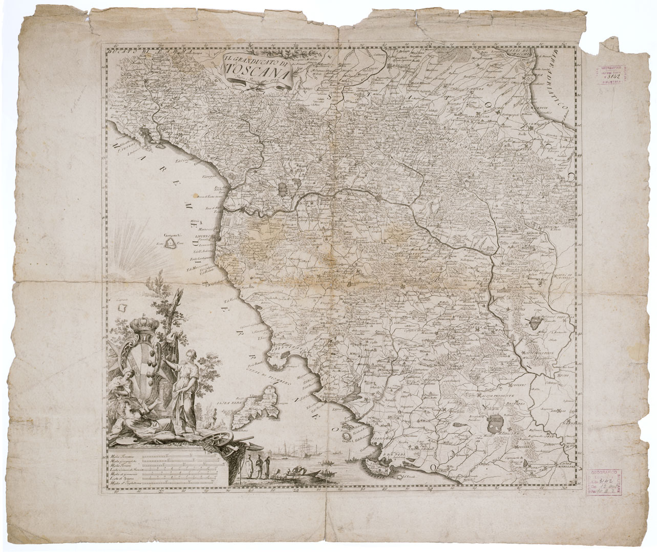 (N:10596) GRANDUCATO DI TOSCANA PRESSO I PAGANI (B0000145) Carte e stampe antiche: riproduzione a colori su carta (formato A1)