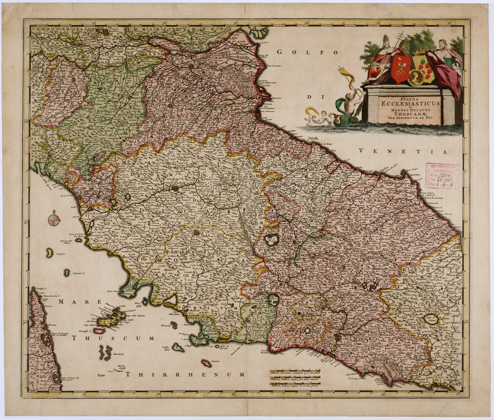 (N:16383) STATUS ECCLESIASTICUS ET MAGNUS DUCATUS DI THOSCANAE (B0000158) Carte e stampe antiche: riproduzione a colori su carta (formato A1)
