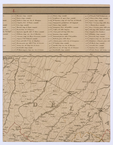 (N:11599) LA TOSCANA DIVISA IN COMUNITA'- Tavola 4 (B0000165) Carte e stampe antiche: riproduzione a colori su carta (formato A1)