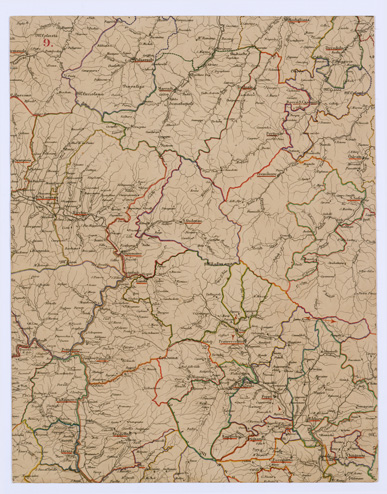 (N:11534) LA TOSCANA DIVISA IN COMUNITA' - Tavola 9 (B0000170) Carte e stampe antiche: riproduzione a colori su carta (formato A1)