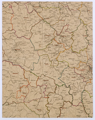 (N:11614) LA TOSCANA DIVISA IN COMUNITA' - Tavola 13 (B0000174) Carte e stampe antiche: riproduzione a colori su carta (formato A1)