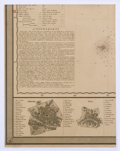 (N:11605) LA TOSCANA DIVISA IN COMUNITA' - Tavola 21 (B0000182) Carte e stampe antiche: riproduzione a colori su carta (formato A1)