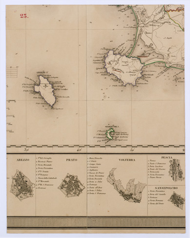 (N:11603) LA TOSCANA DIVISA IN COMUNITA' - Tavola 23 (B0000184) Carte e stampe antiche: riproduzione a colori su carta (formato A1)