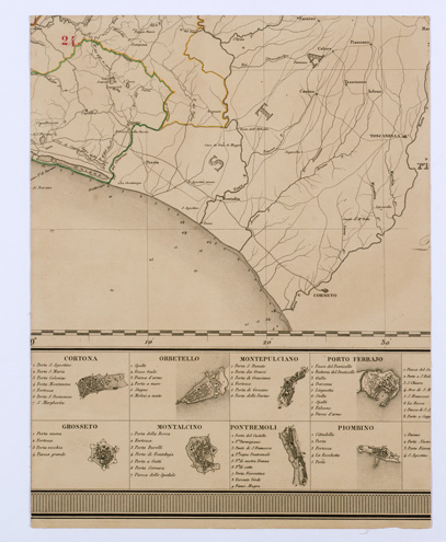 (N:11602) LA TOSCANA DIVISA IN COMUNITA' - Tavola 24 (B0000185) Carte e stampe antiche: riproduzione a colori su carta (formato A1)