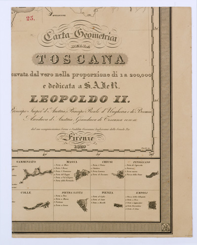 (N:11601) LA TOSCANA DIVISA IN COMUNITA' - Tavola 25 - Titolo (B0000186) Carte e stampe antiche: riproduzione a colori su carta (formato A1)