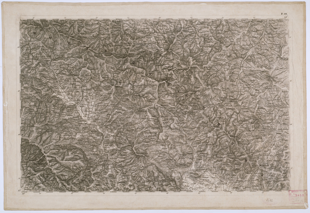 (N:8145) CARTA TOPOGRAFICA DELLO STATO PONTIFICIO E DEL GRAN-DUCATO DI TOSCANA - Tavola F. 10 (B0000198) Carte e stampe antiche: riproduzione a colori su carta (formato A1)