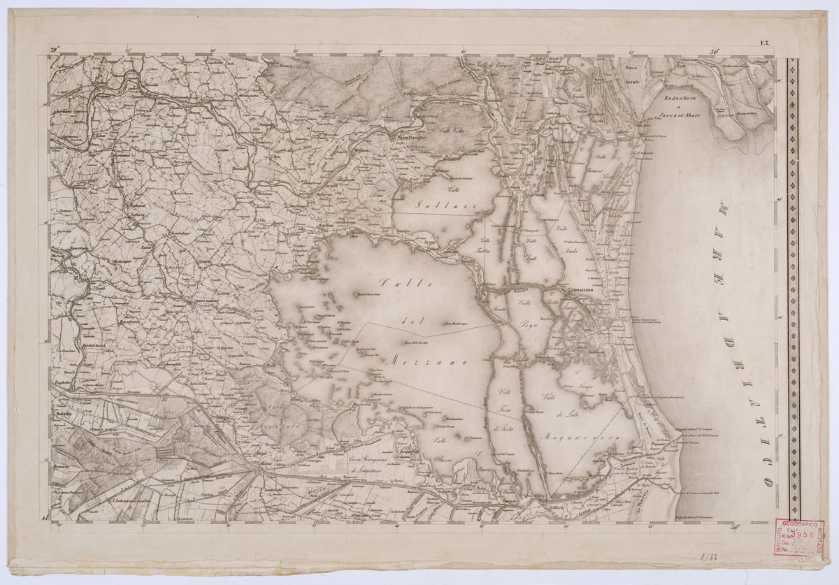 (N:8152) CARTA TOPOGRAFICA DELLO STATO PONTIFICIO E DEL GRAN-DUCATO DI TOSCANA - Tavola F. 7 (B0000217) Carte e stampe antiche: riproduzione a colori su carta (formato A1)