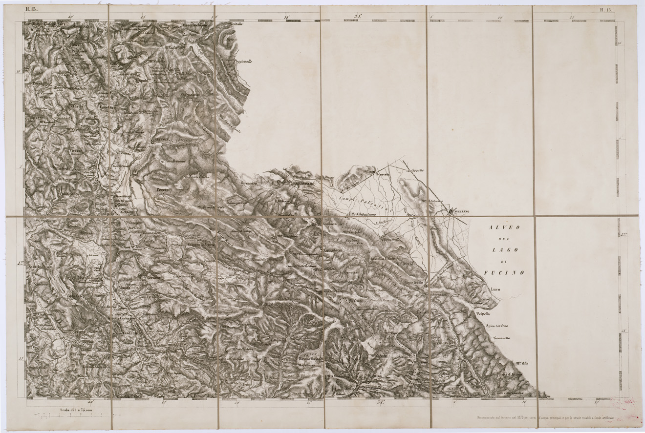(N:7772) CARTA TOPOGRAFICA DELLA LOMBARDIA, DEL VENETO E DELL'ITALIA CENTRALE - Tavola H15 (B0000306) Carte e stampe antiche: riproduzione a colori su carta (formato A1)