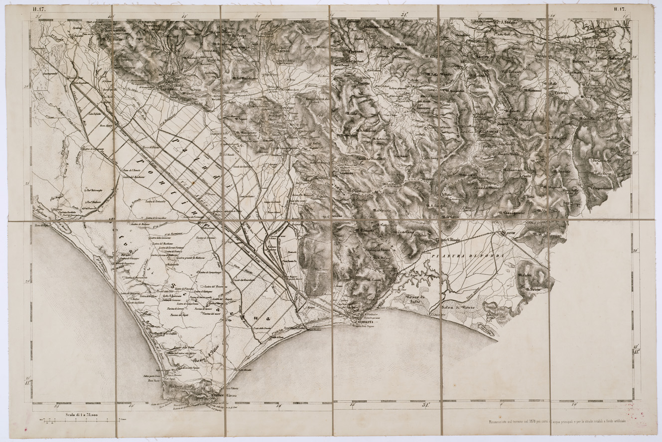 (N:7774) CARTA TOPOGRAFICA DELLA LOMBARDIA, DEL VENETO E DELL'ITALIA CENTRALE - Tavola H17 (B0000308) Carte e stampe antiche: riproduzione a colori su carta (formato A1)