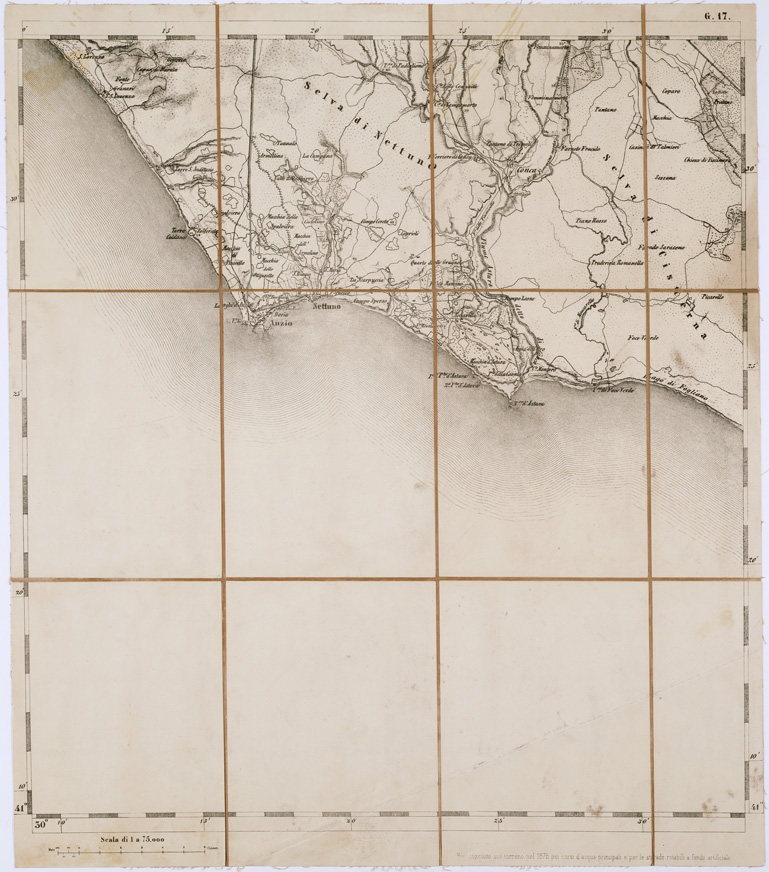 (N:7759) CARTA TOPOGRAFICA DELLA LOMBARDIA, DEL VENETO E DELL'ITALIA CENTRALE - Tavola G17 (B0000317) Carte e stampe antiche: riproduzione a colori su carta (formato A1)