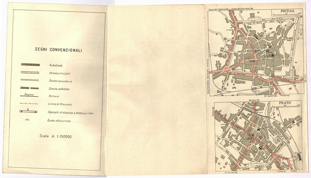 (N:778) CARTA AUTOMOBILISTICA DELLA PROVINCIA DI FIRENZE (B0000743) Carte e stampe antiche: riproduzione a colori su carta (formato A1)