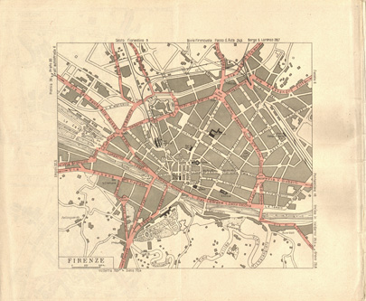 (N:779) CARTA AUTOMOBILISTICA DELLA PROVINCIA DI FIRENZE (B0000744) Carte e stampe antiche: riproduzione a colori su carta (formato A1)