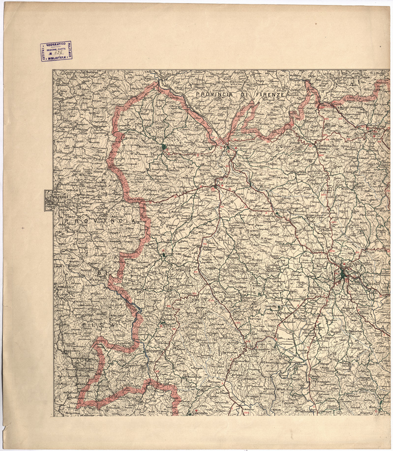 (N:7858) CARTA TOPOGRAFICA DELLA PROVINCIA DI SIENA RETE DELLE STRADE COMUNALI E PROVINCIALI  - Tavola 2 (B0000808) Carte e stampe antiche: riproduzione a colori su carta (formato A1)
