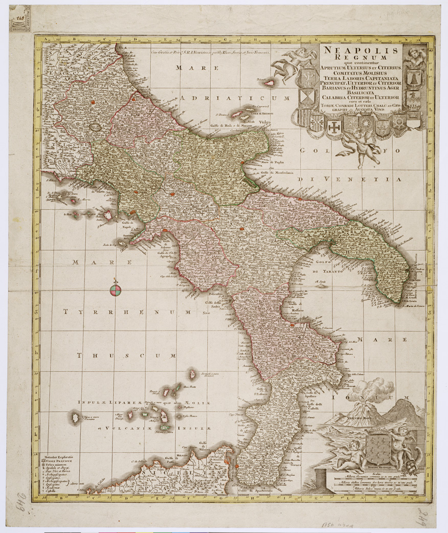 (N:12965) NEAPOLIS REGNUM QUO CONTINENTUR APPRUTIUM ULTERIUS ET CITERIUS,... (B0001266) Carte e stampe antiche: riproduzione a colori su carta (formato A1)