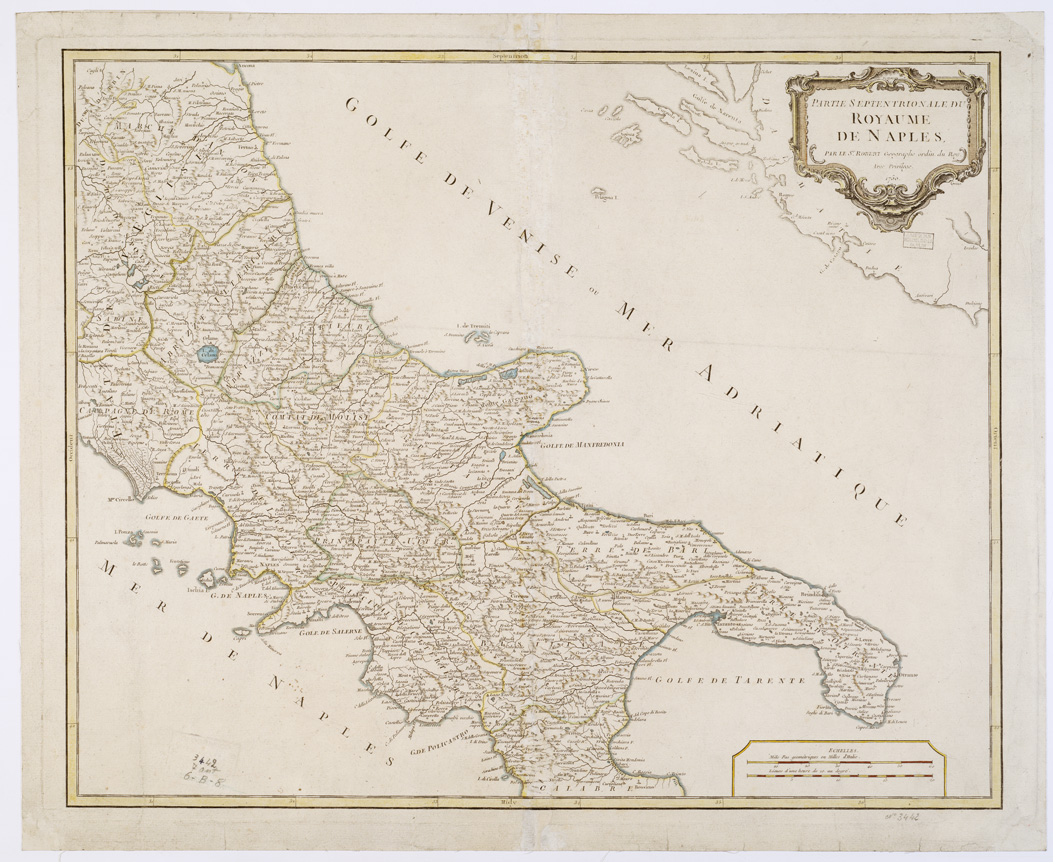 (N:13209) PARTIE SEPTENTRIONALE DU ROYAUME DE NAPLES... - Regno di Napoli (B0001267) Carte e stampe antiche: riproduzione a colori su carta (formato A1)
