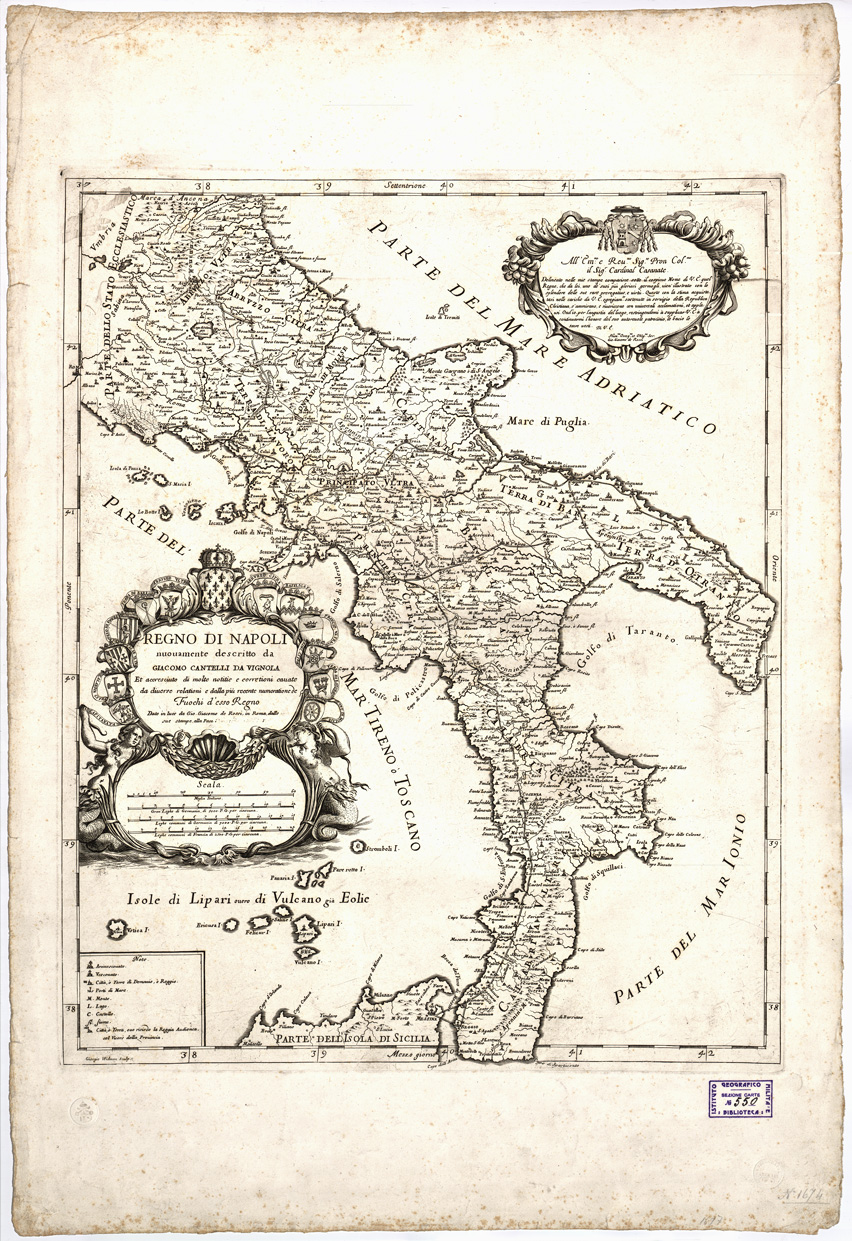 (N:14813) REGNO DI NAPOLI (B0002070) Carte e stampe antiche: riproduzione a colori su carta (formato A1)
