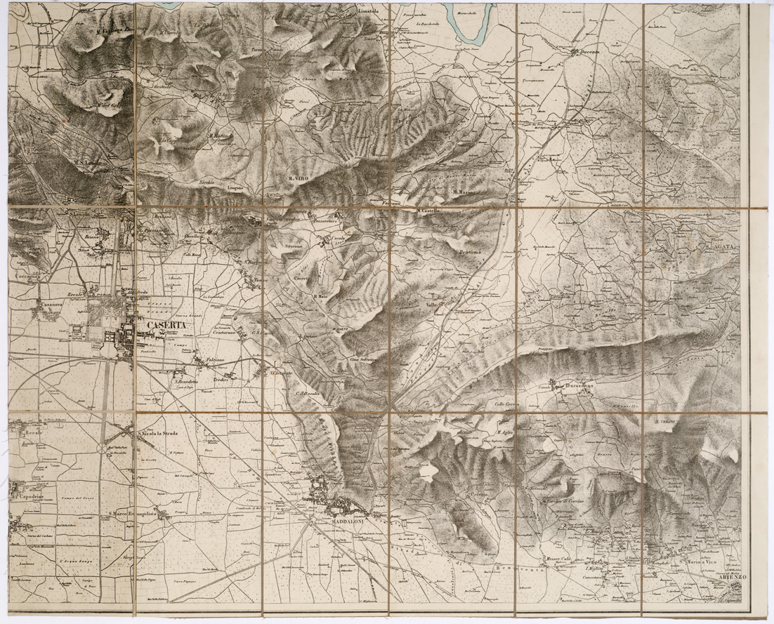 (N:511) CARTA TOPOGRAFICA PER L'INTELLIGENZA DEL TERRENO DI MANOVRA COMPRESO TRA MADDALONI, CAPUA ED IL CORSO DEL VOLTURNO DA CAPUA ALLA FOCE DEL CALORE - Foglio 4 (B0002073) Carte e stampe antiche: riproduzione a colori su carta (formato A1)