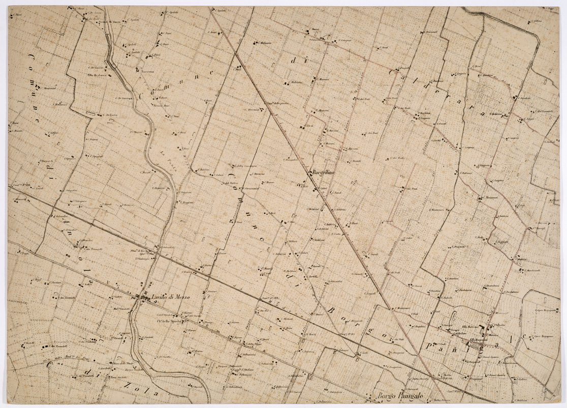 (N:1503) CARTA DEI DINTORNI DI BOLOGNA - Foglio 1 - Lavino (B0002172) Carte e stampe antiche: riproduzione a colori su carta (formato A1)